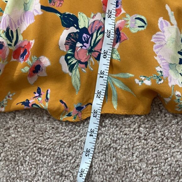 Urban Outfitters Ecote Floral Mustard Mini Dress size 6 - Picture 11 of 11